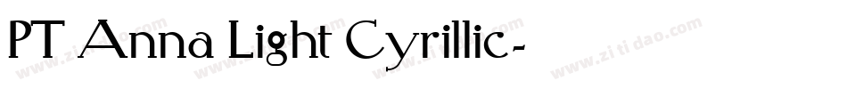 PT Anna Light Cyrillic字体转换